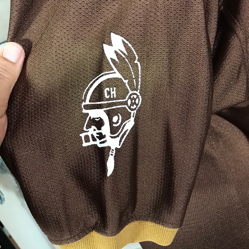 Vintage GOAL LINE Cherokees 99 brown football jersey XL - Picture 3 of 5